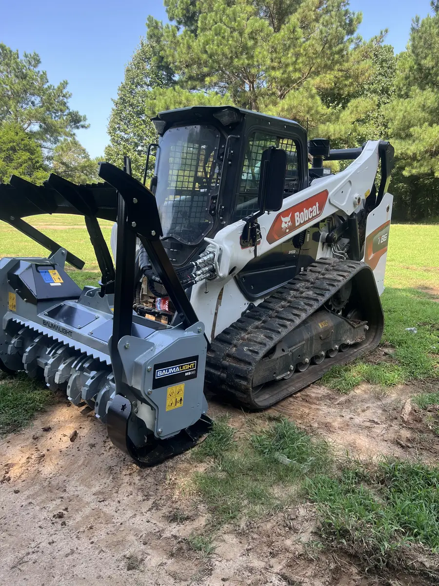 Rick's Yard Spraying Bobcat T86 compact track loader with Baumalight MS960 forestry mulcher